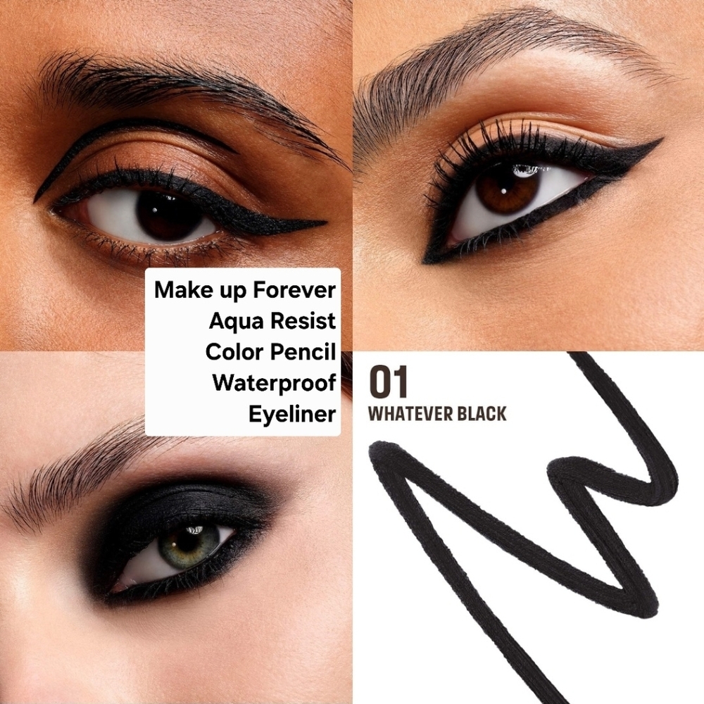 Make up Forever Aqua Resist Color Pencil Waterproof Eyeliner Whatever Black. NWT - Picture 2 of 4